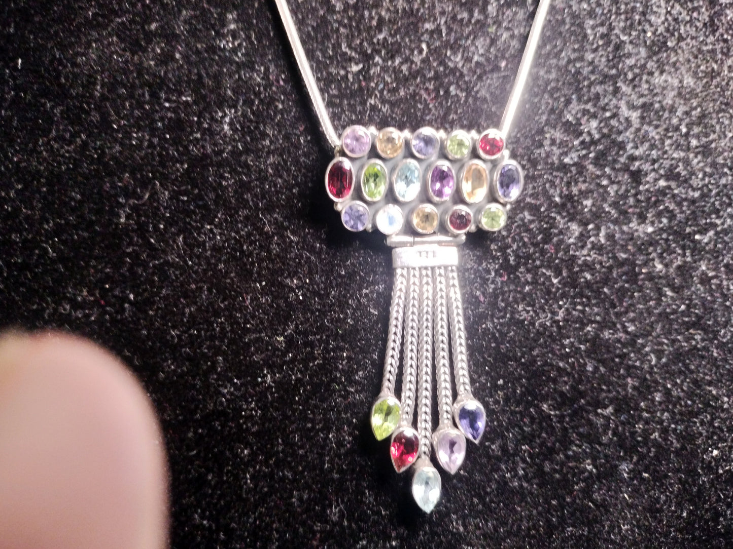 Sterling Silver Gemstone Necklace