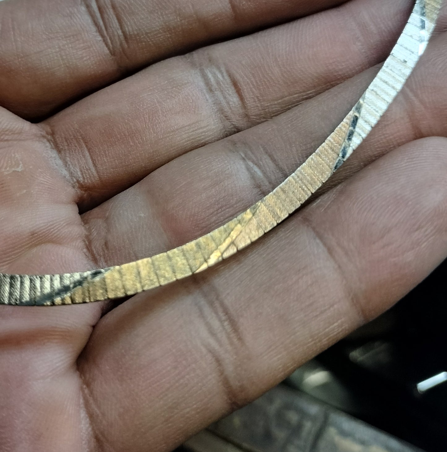 Sterling Silver Tricolor Omega Necklace