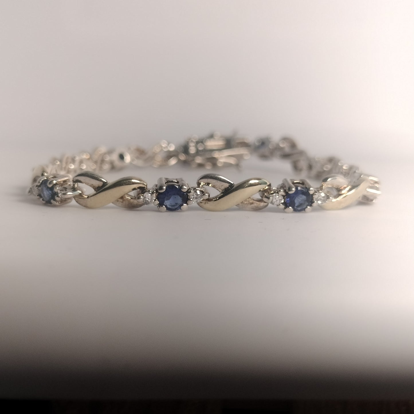 Sterling Silver Sapphire Tennis Bracelet
