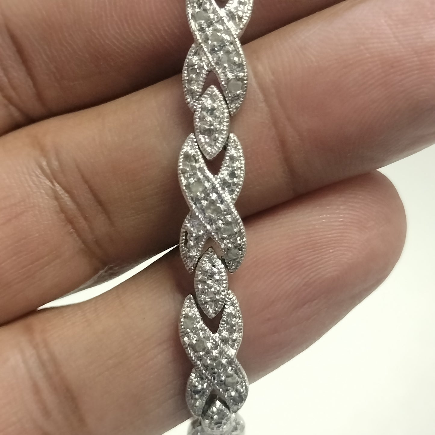 Sterling Silver Diamond Tennis Bracelet