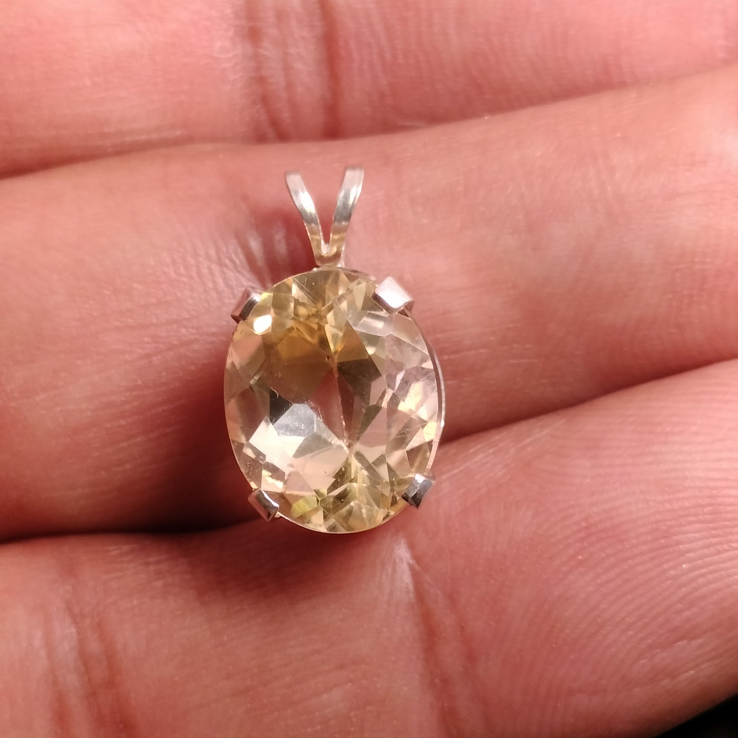 Sterling Silver Lemon Quartz Pendant