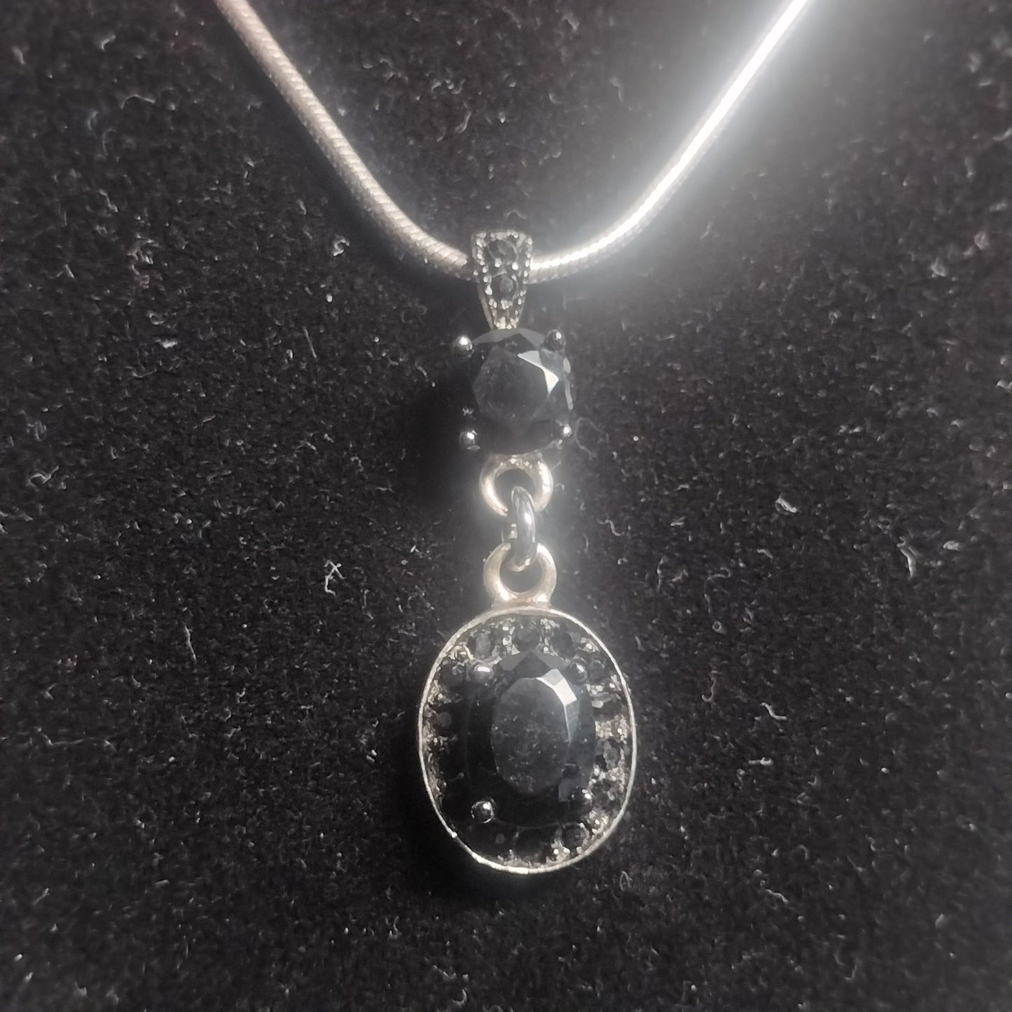 Sterling Silver Cubic Zirconia Pendant and Chain