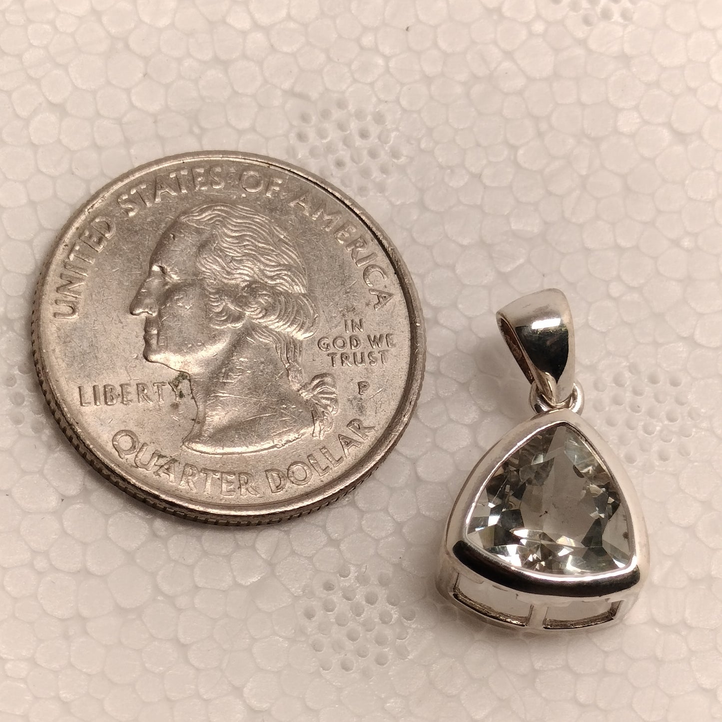 Sterling Silver Praisolite Pendant