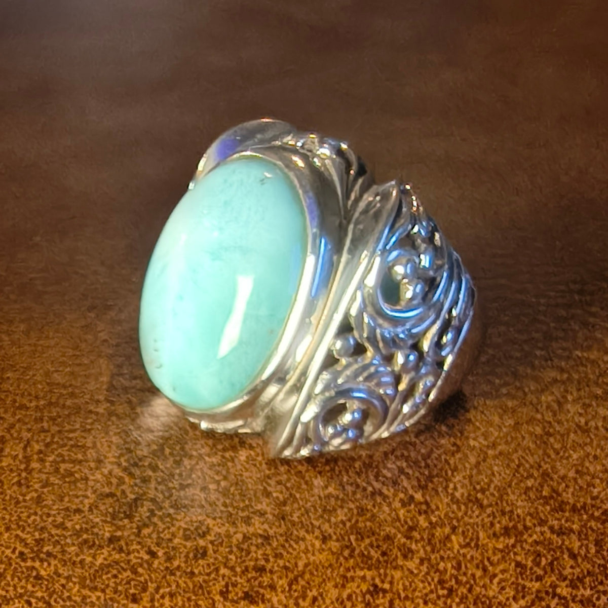 Sterling Silver Larimar Ring
