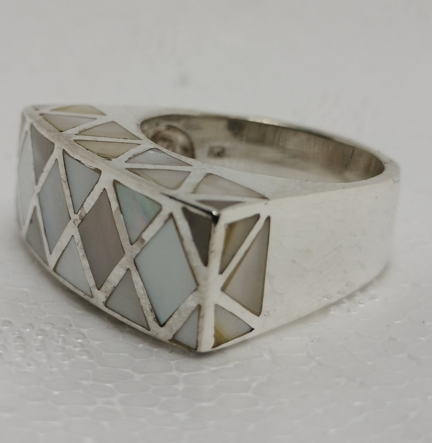 Sterling Silver Mother Of Pearl Ring