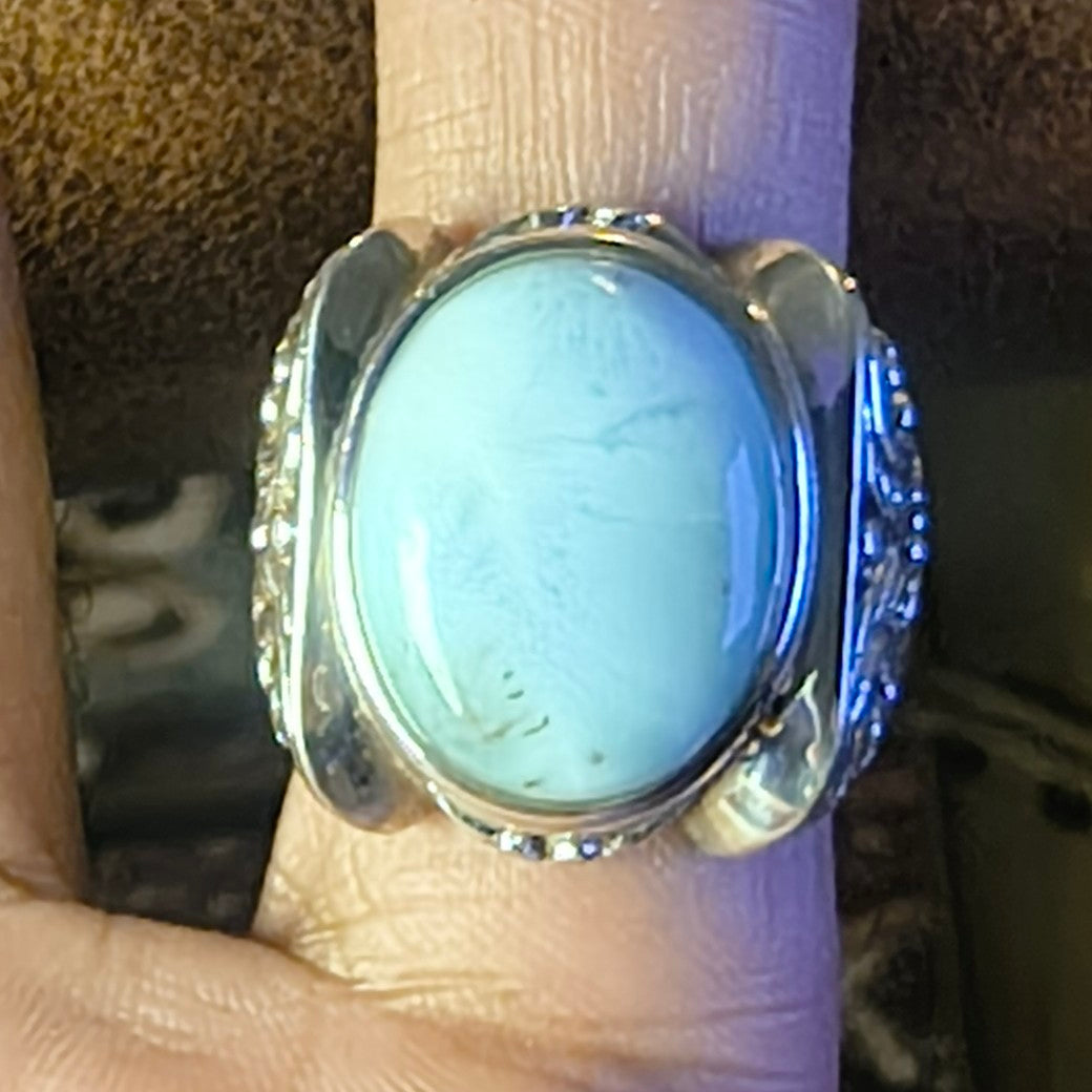 Sterling Silver Larimar Ring