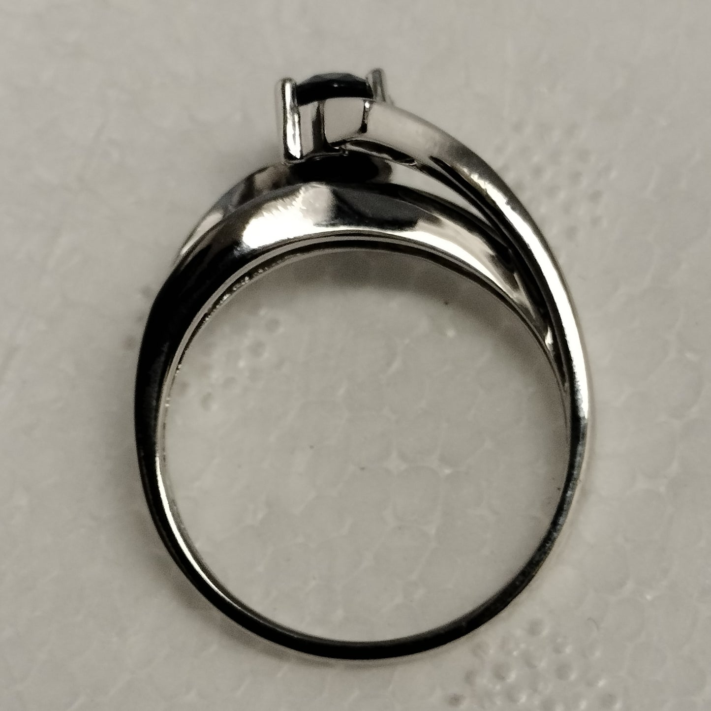10 Karat White Gold Sapphire and Diamond Ring