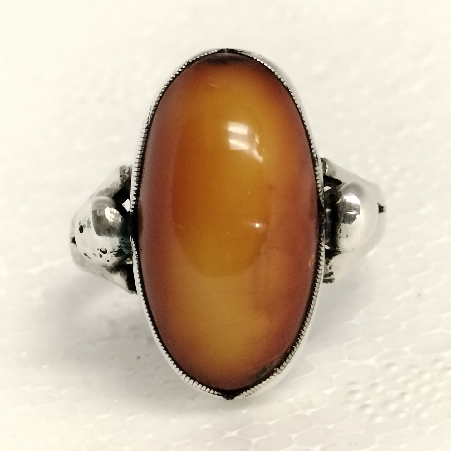 Sterling Silver Amber Ring