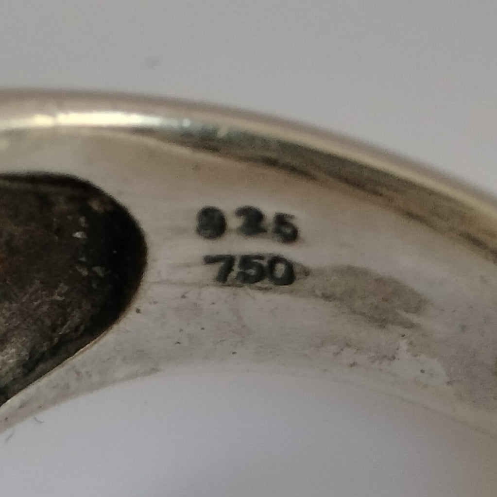 Sterling Silver 18k Gold Blue Topaz Ring