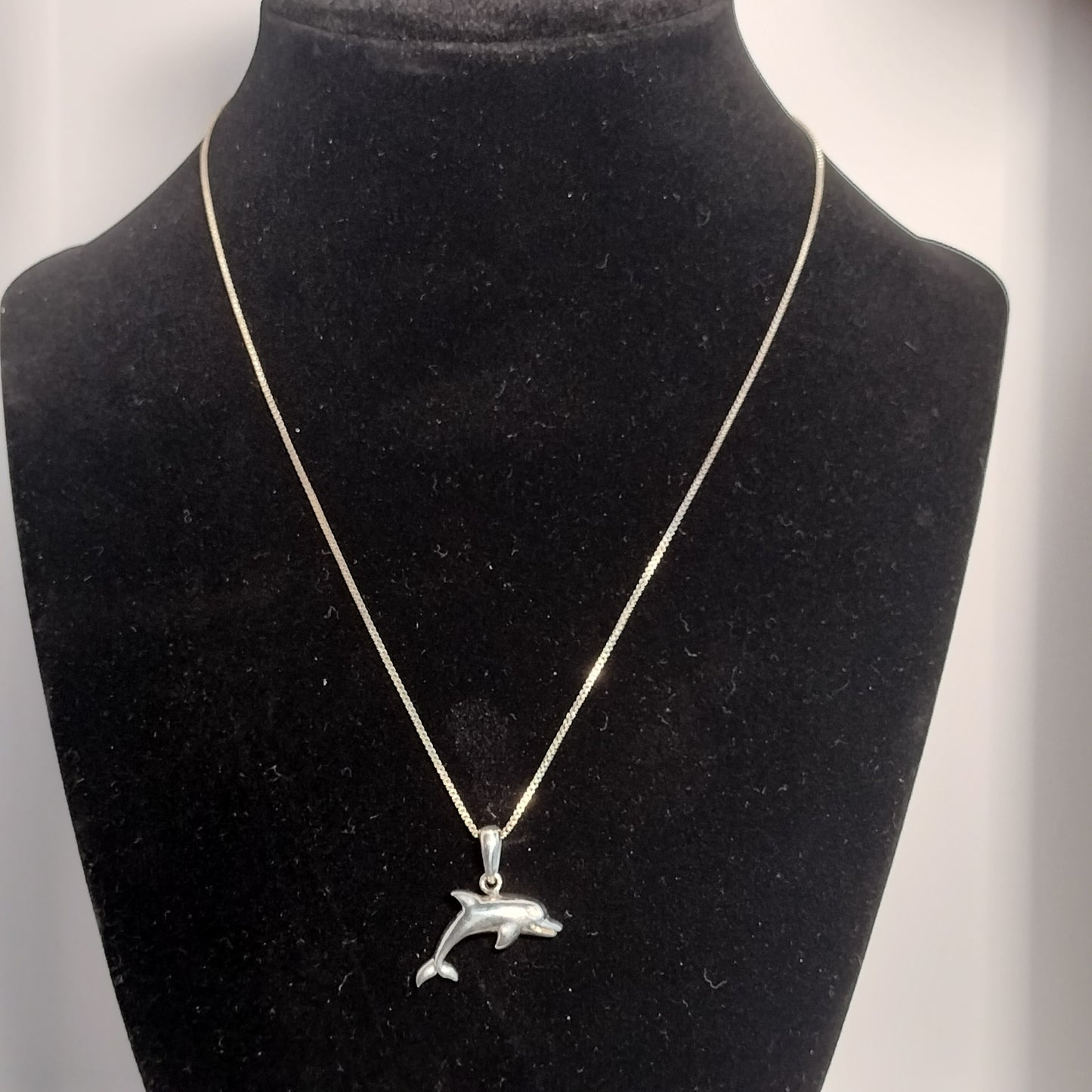 Sterling Silver Dolphin Pendant and Chain