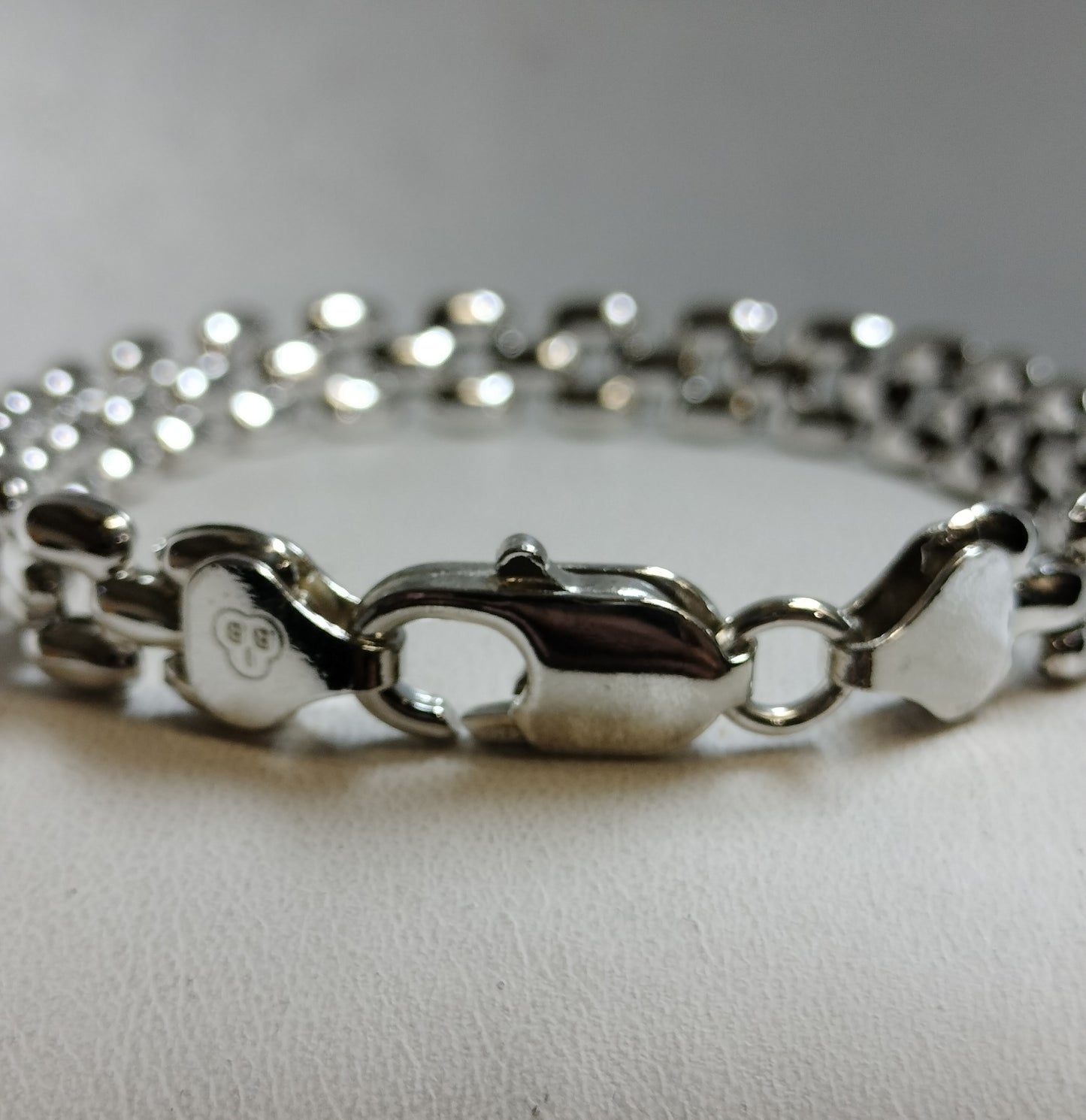 Sterling Silver Brick Link Bracelet