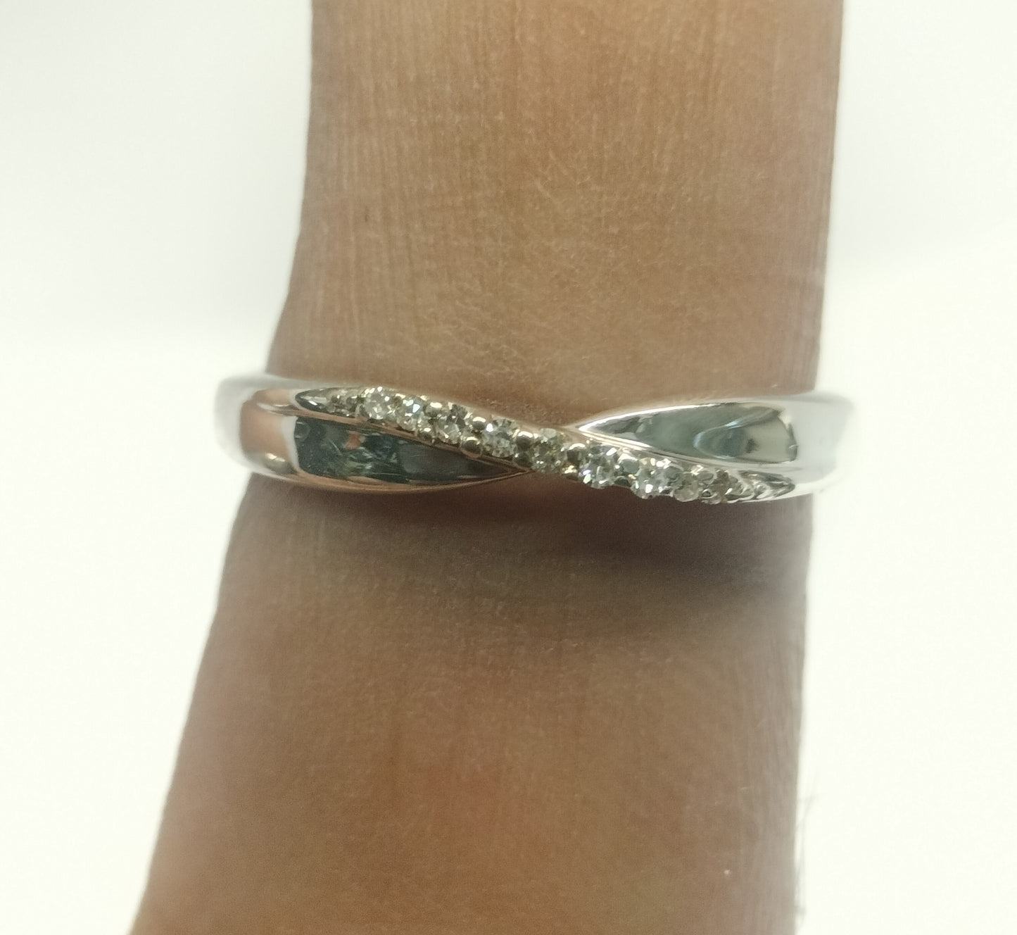 Sterling Silver and Diamond Band