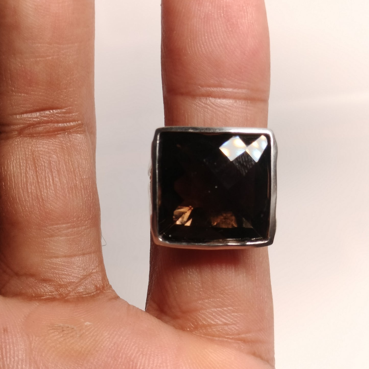 Sterling Silver Smokey Quartz Ring