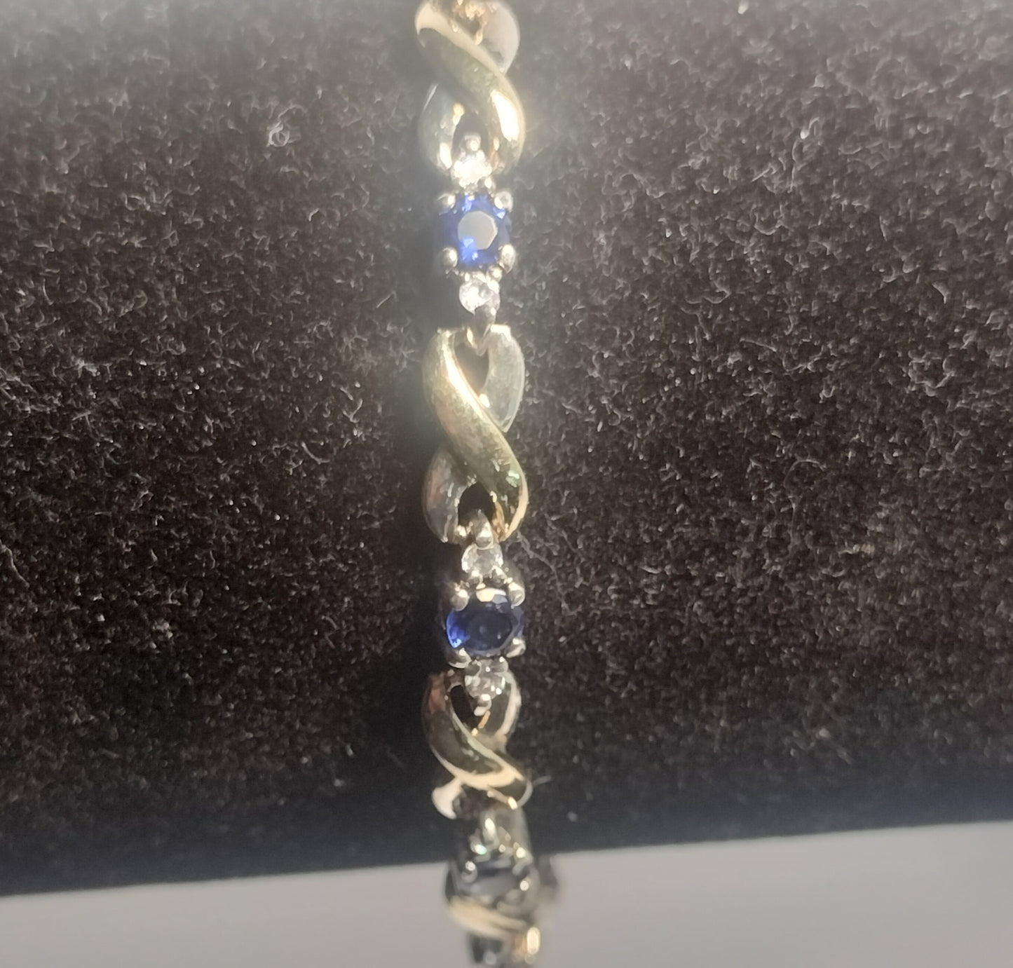 Sterling Silver Sapphire Tennis Bracelet