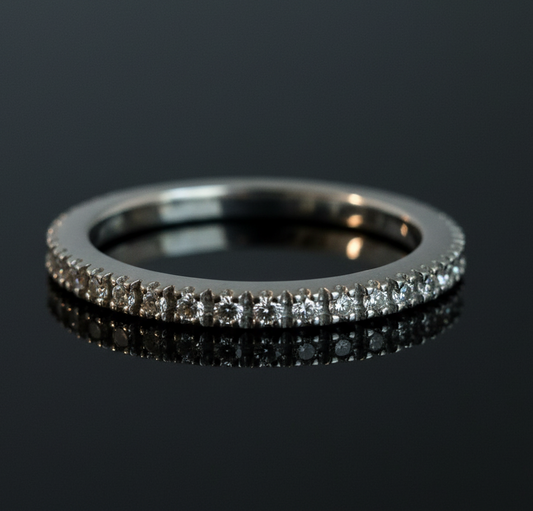 Sterling Silver Diamond Band