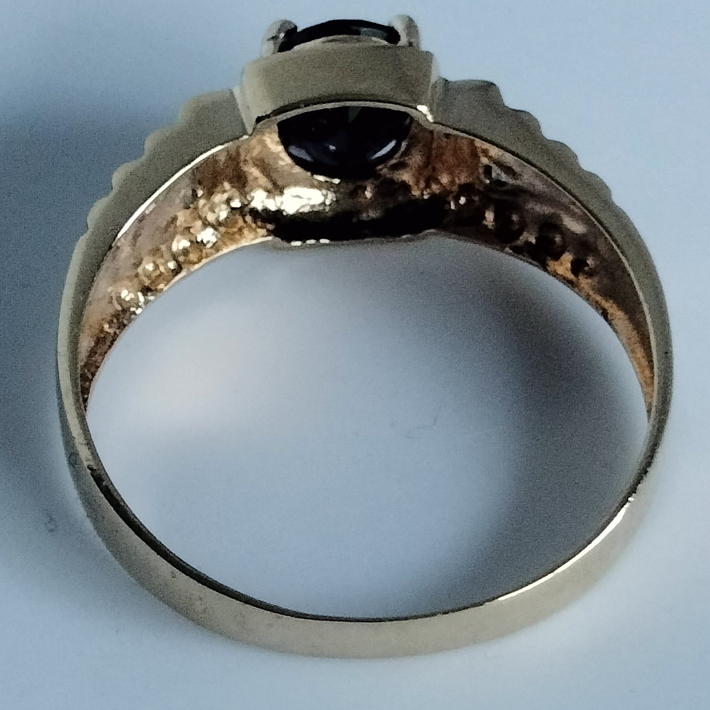 10k Gold Iolite Diamond Ring