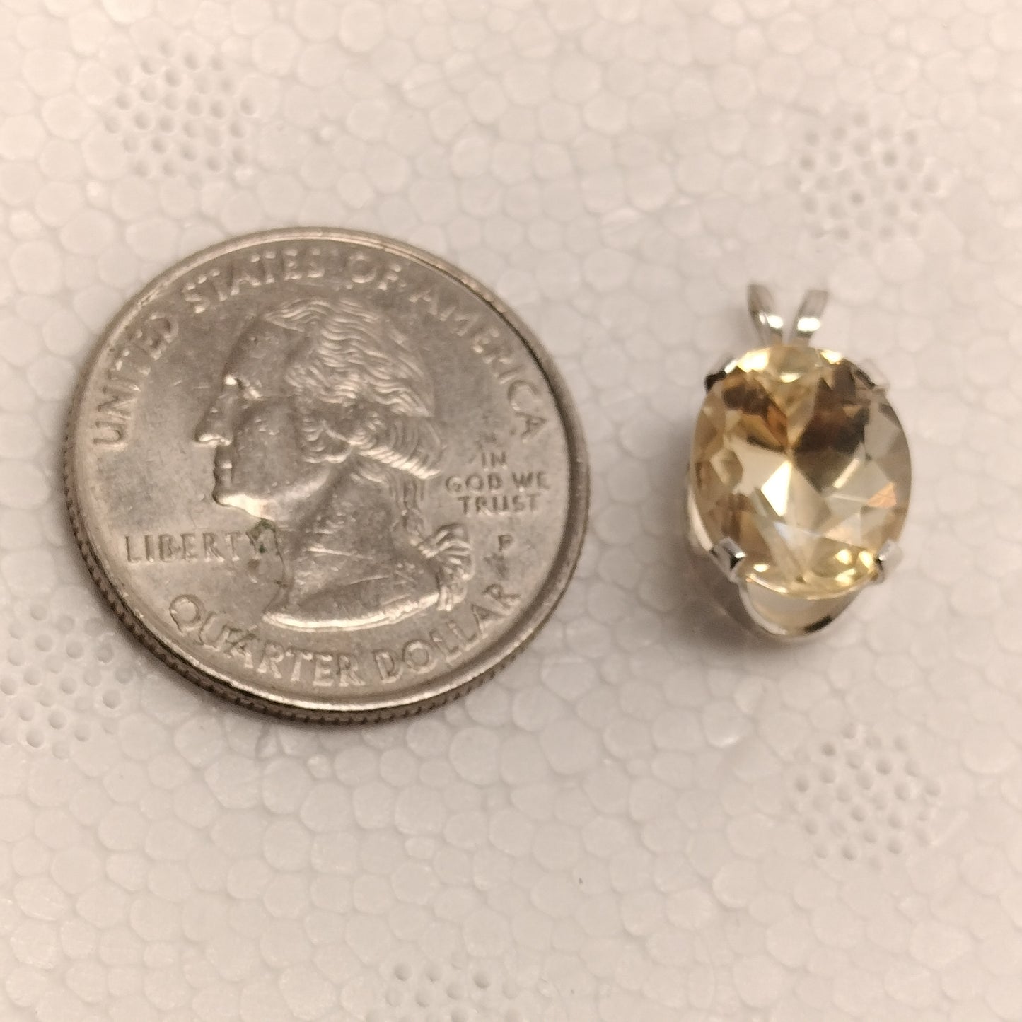 Sterling Silver Lemon Quartz Pendant