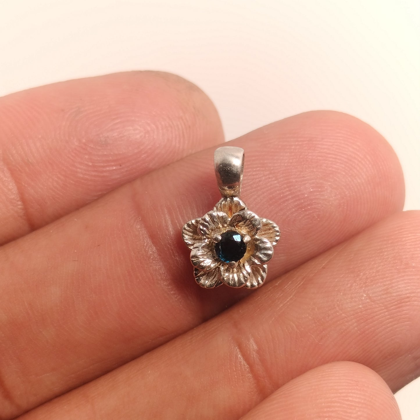 Sterling Silver Sapphire Pendant