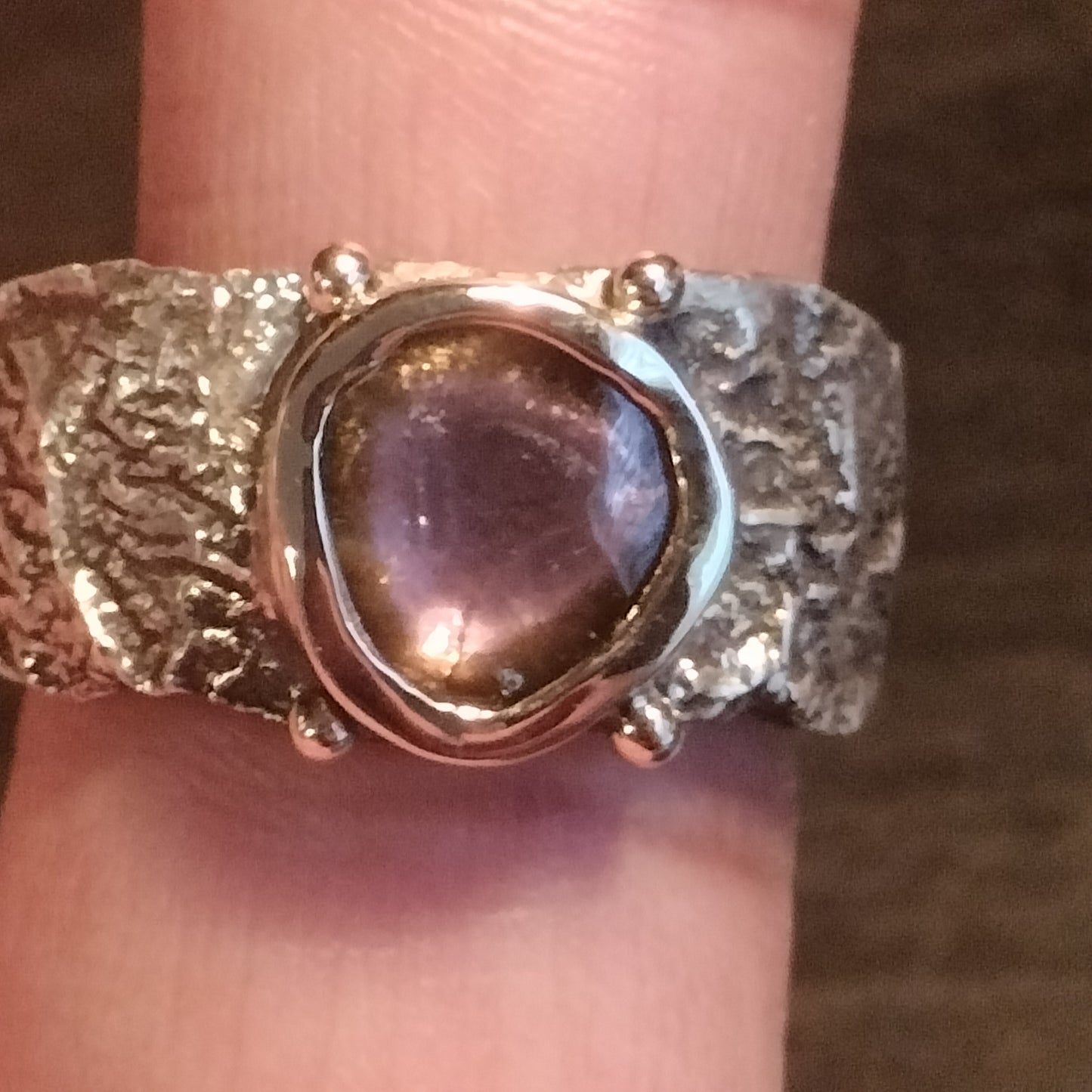 Sterling Silver and 18k Gold Watermelon Tourmaline Ring