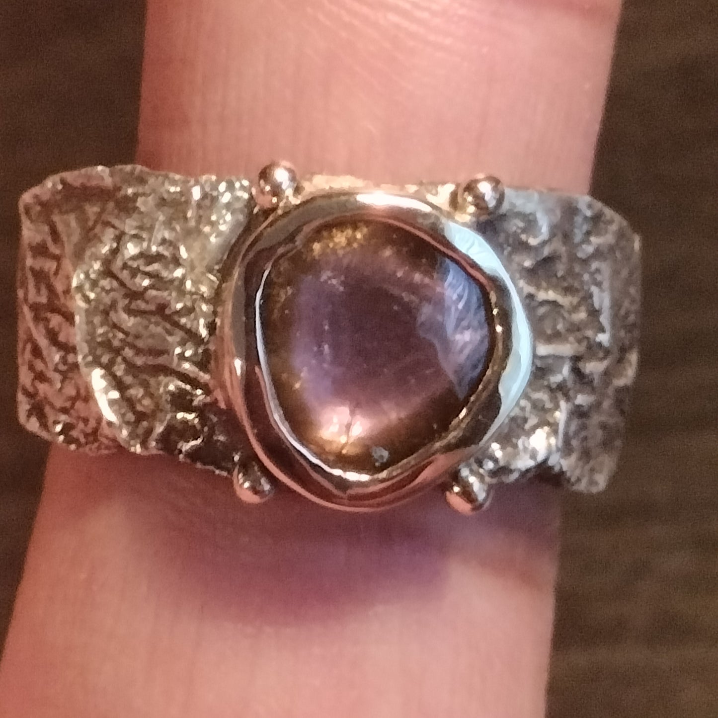 Sterling Silver and 18k Gold Watermelon Tourmaline Ring