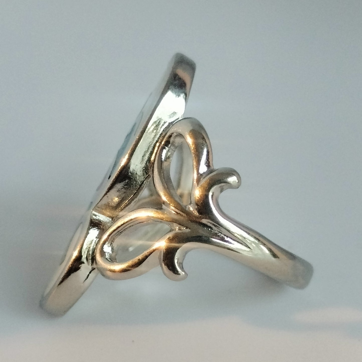 Sterling Silver Coral, Turquoise and Enamel Ring