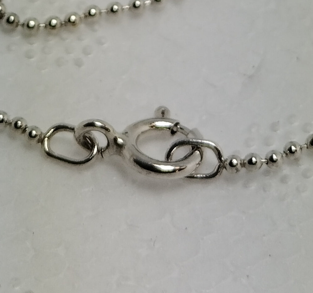 Sterling Silver Hematite Pendant and Chain