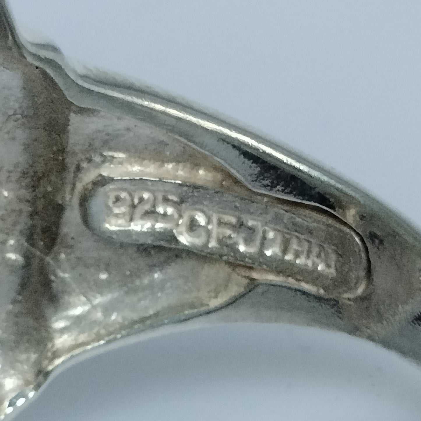 Sterling Silver Mother Of Pearl and Cubic Zirconia Ring