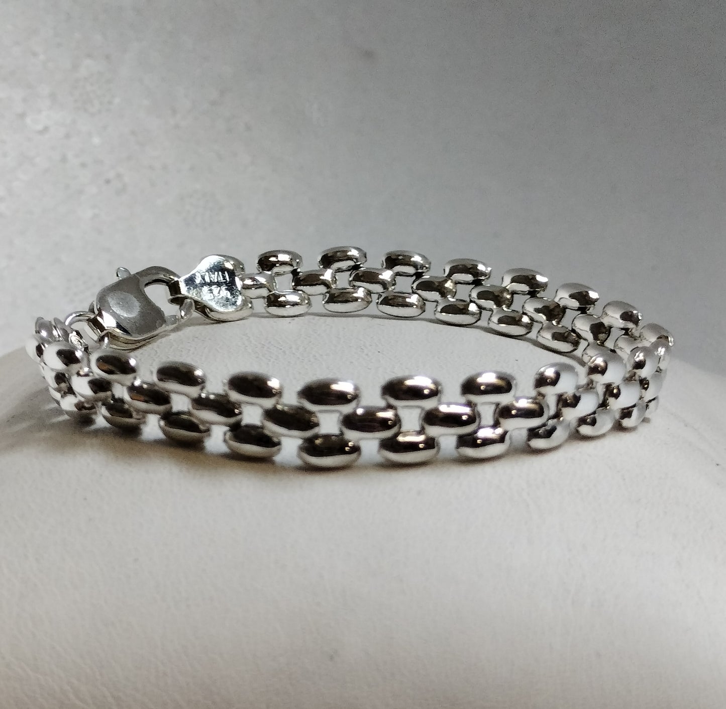 Sterling Silver Brick Link Bracelet