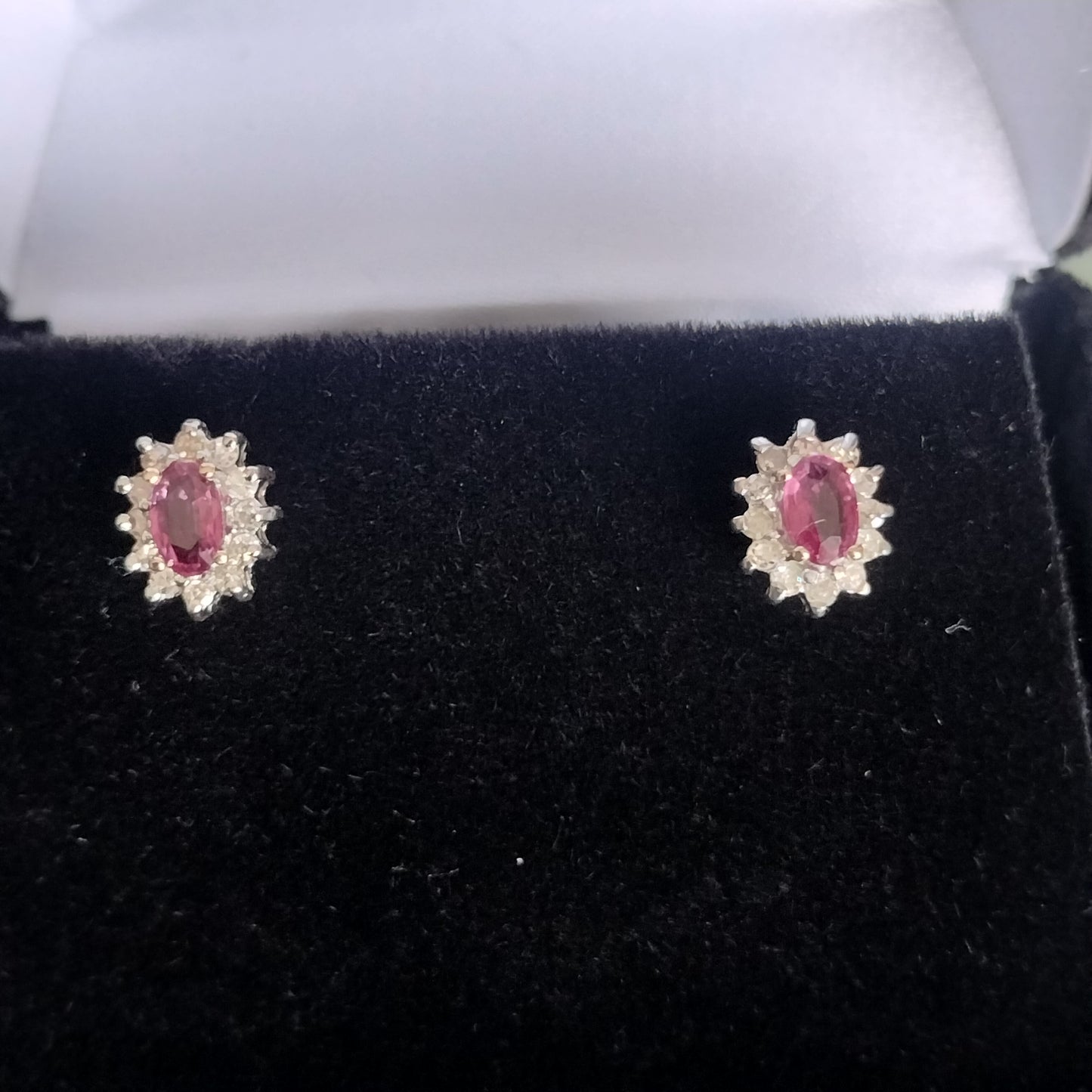 14k Gold Ruby and Diamond Earrings