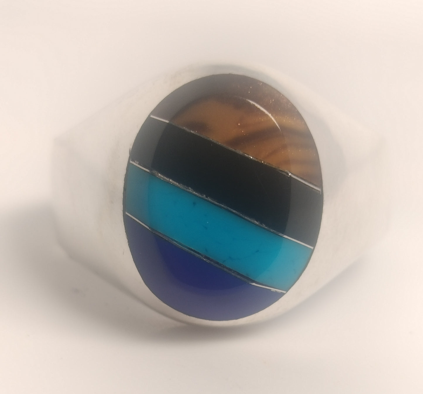Sterling Silver Assorted Gemstone Ring