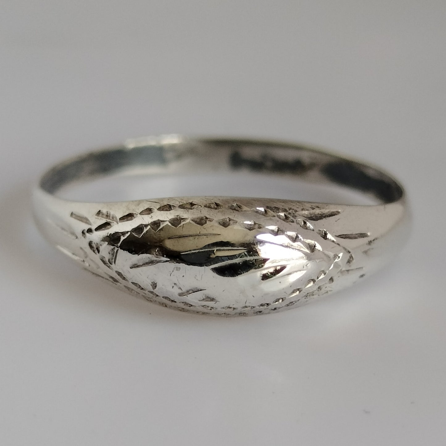 Sterling Silver Engraved Ring