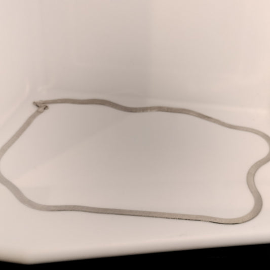 Sterling Silver Herringbone Necklace