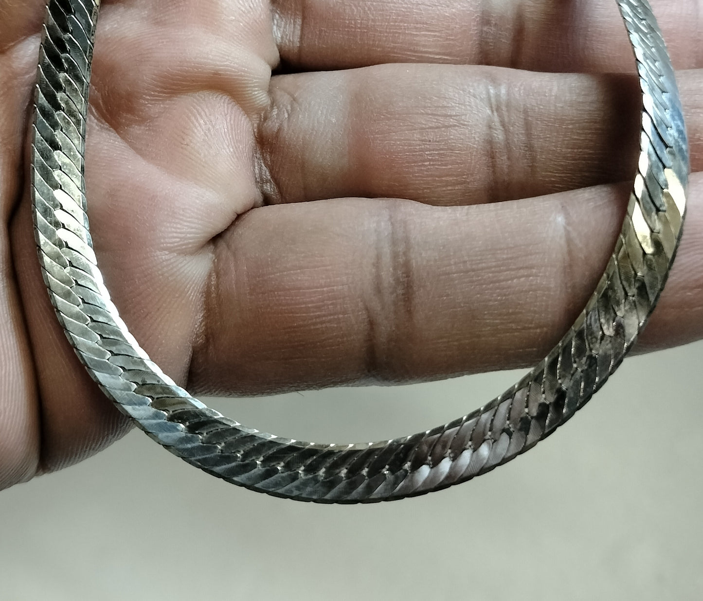 Sterling Silver Herringbone Necklace