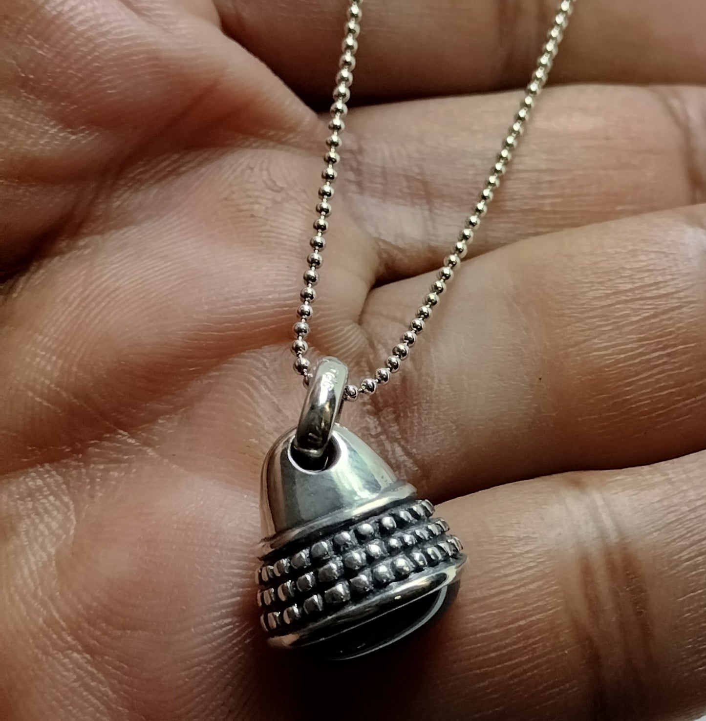 Sterling Silver Hematite Pendant and Chain