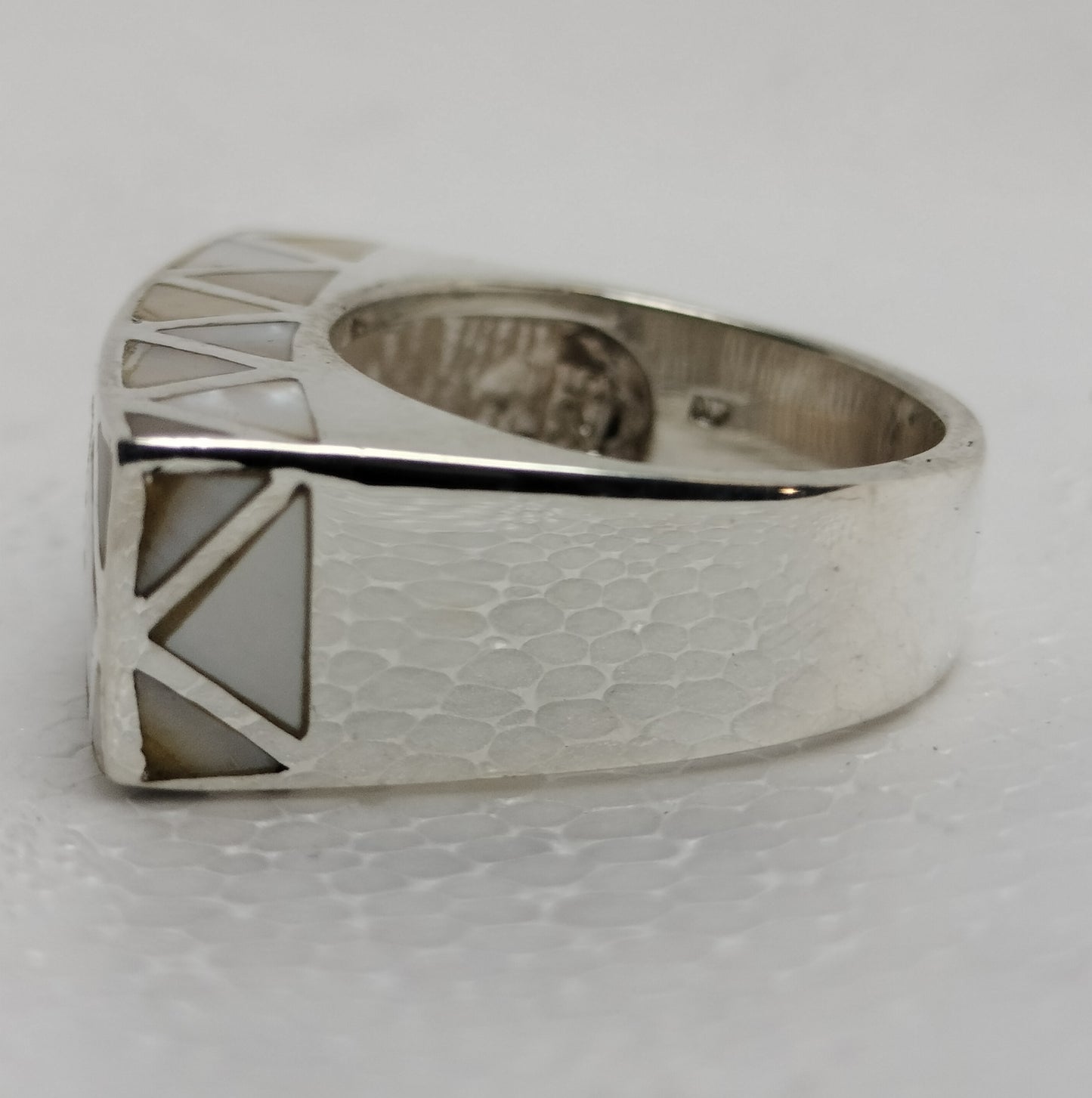 Sterling Silver Mother Of Pearl Ring