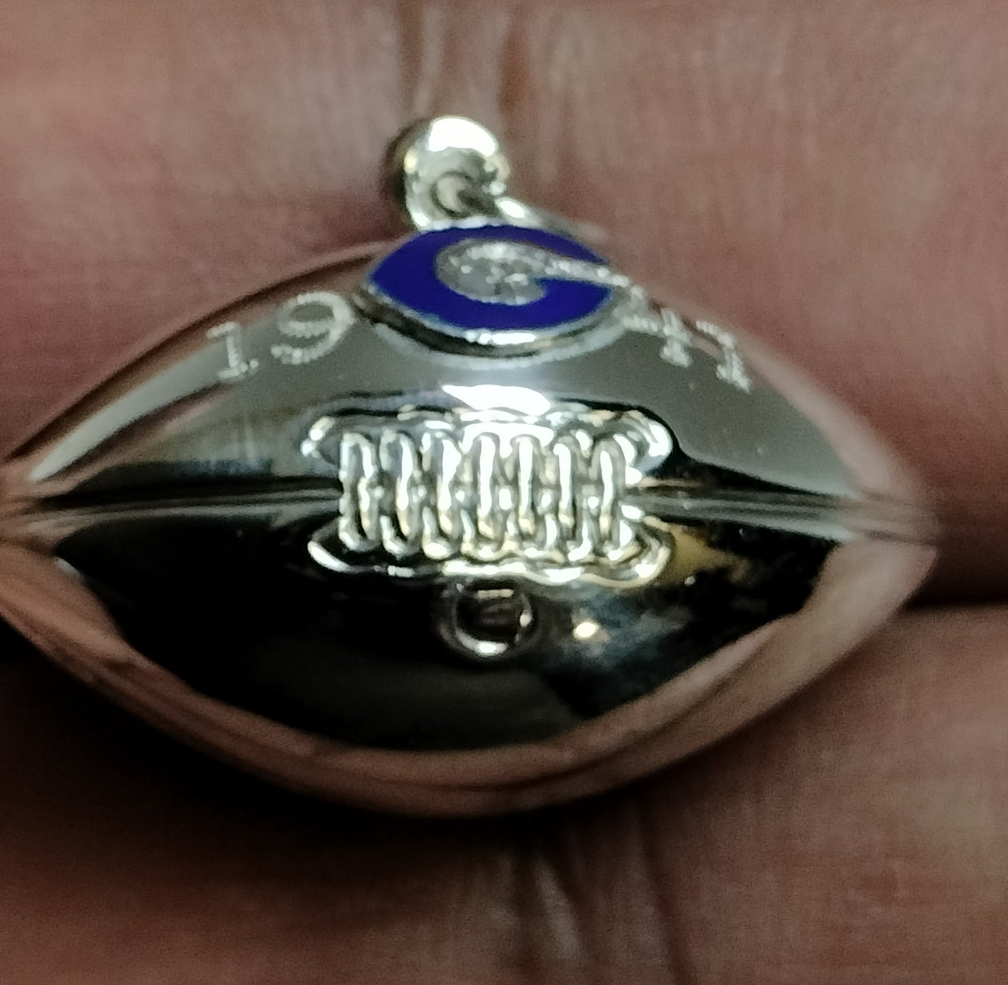 Sterling Silver College Football Pendant