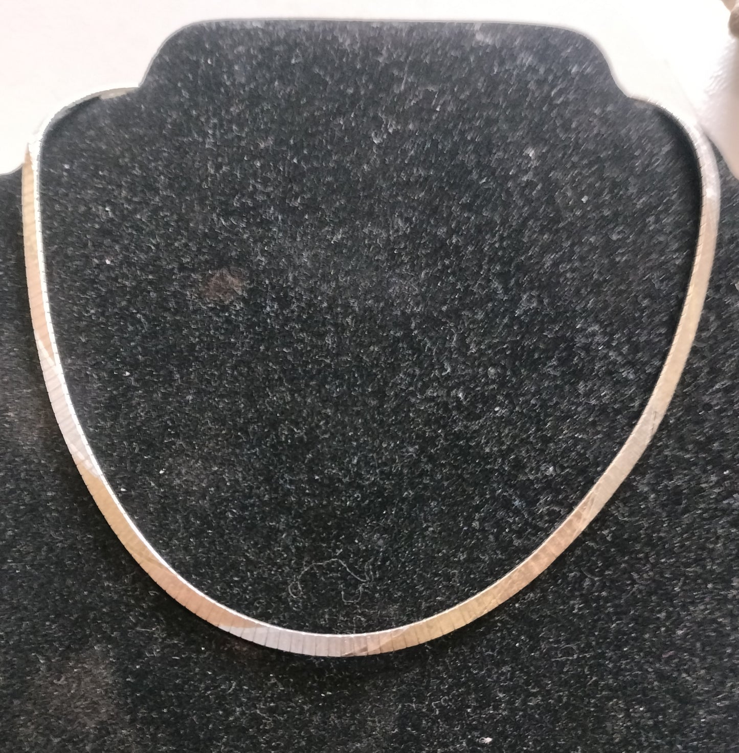 Sterling Silver Tricolor Omega Necklace