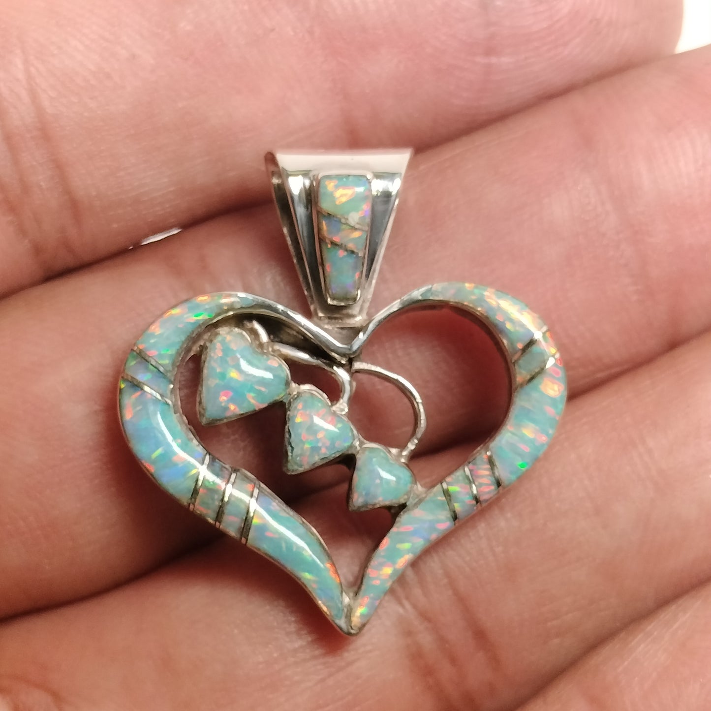 Sterling Silver Opal Pendant